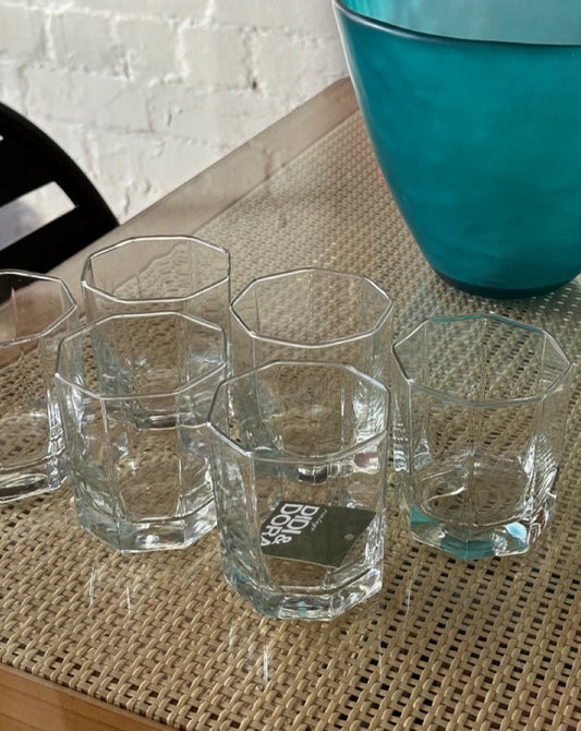 Set of 6 Octagonal Glasses