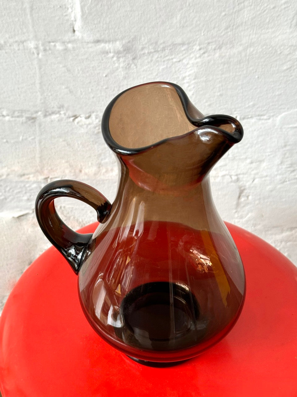 Vintage Smoked Glass Water Jug