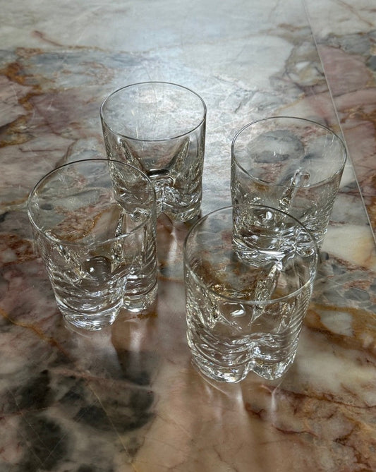 Set of 4 Crystal Whiskey Glasses