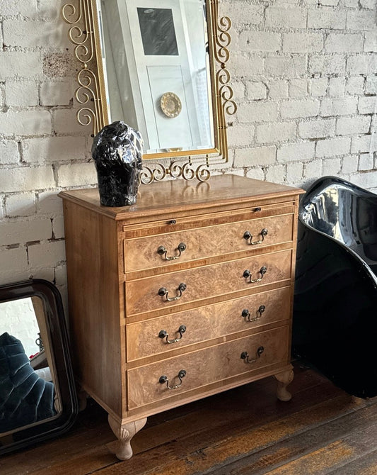 Burl and Walnut Dresser