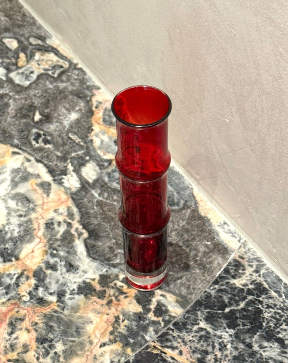 Vintage Aseda Bamboo Glass Vase