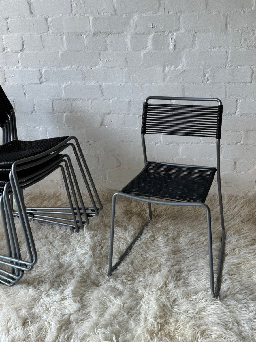 Six Melker 'Spaghetti' Chairs, IKEA, 1990s