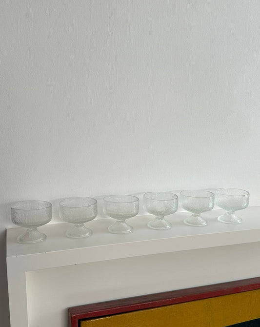 Set of 6 Indiana Glass Champagne Glasses