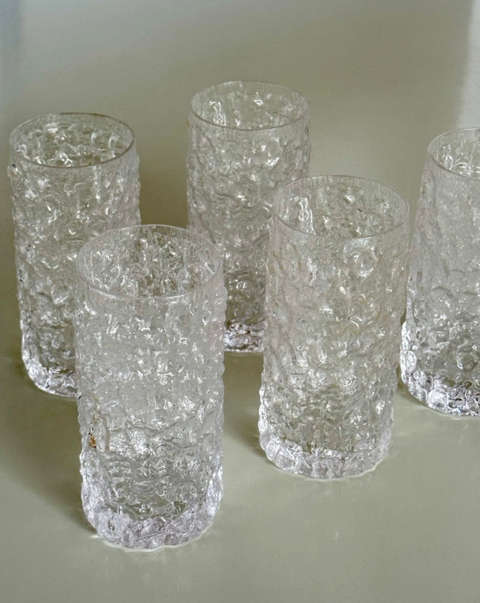 Set of 5 Whitefriars Crystal Tumblers