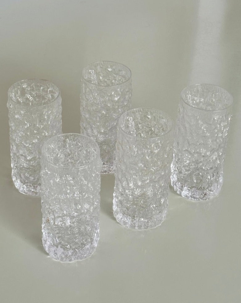 Set of 5 Whitefriars Crystal Tumblers