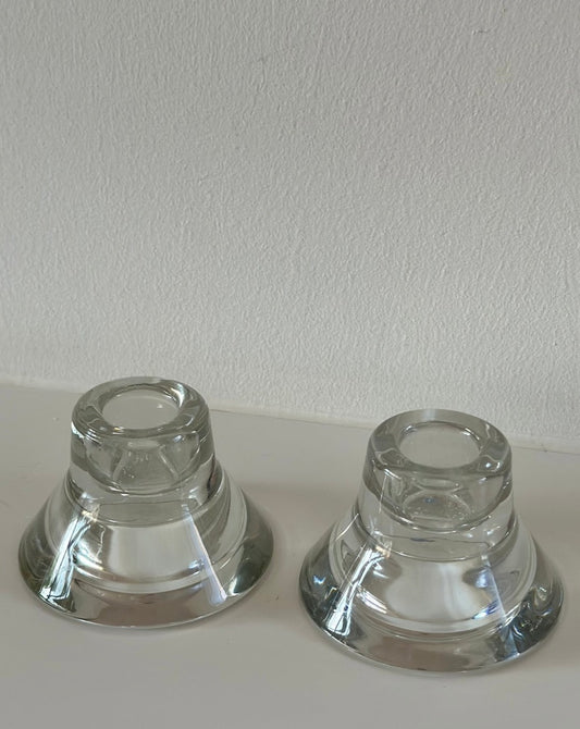 Vintage IKEA Reversible Glass Candlesticks