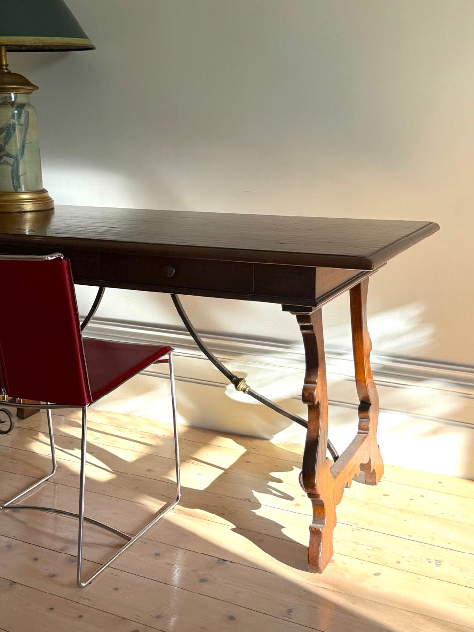 Spanish Oak Trestle Table