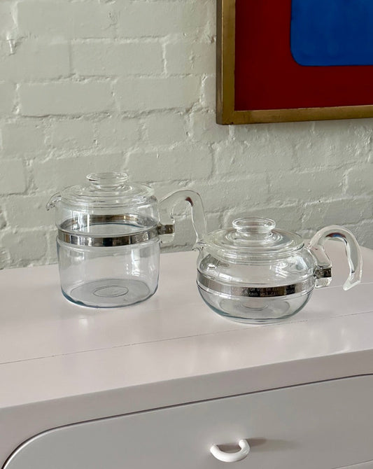 Vintage Pyrex Flame Ware Glass Teapot