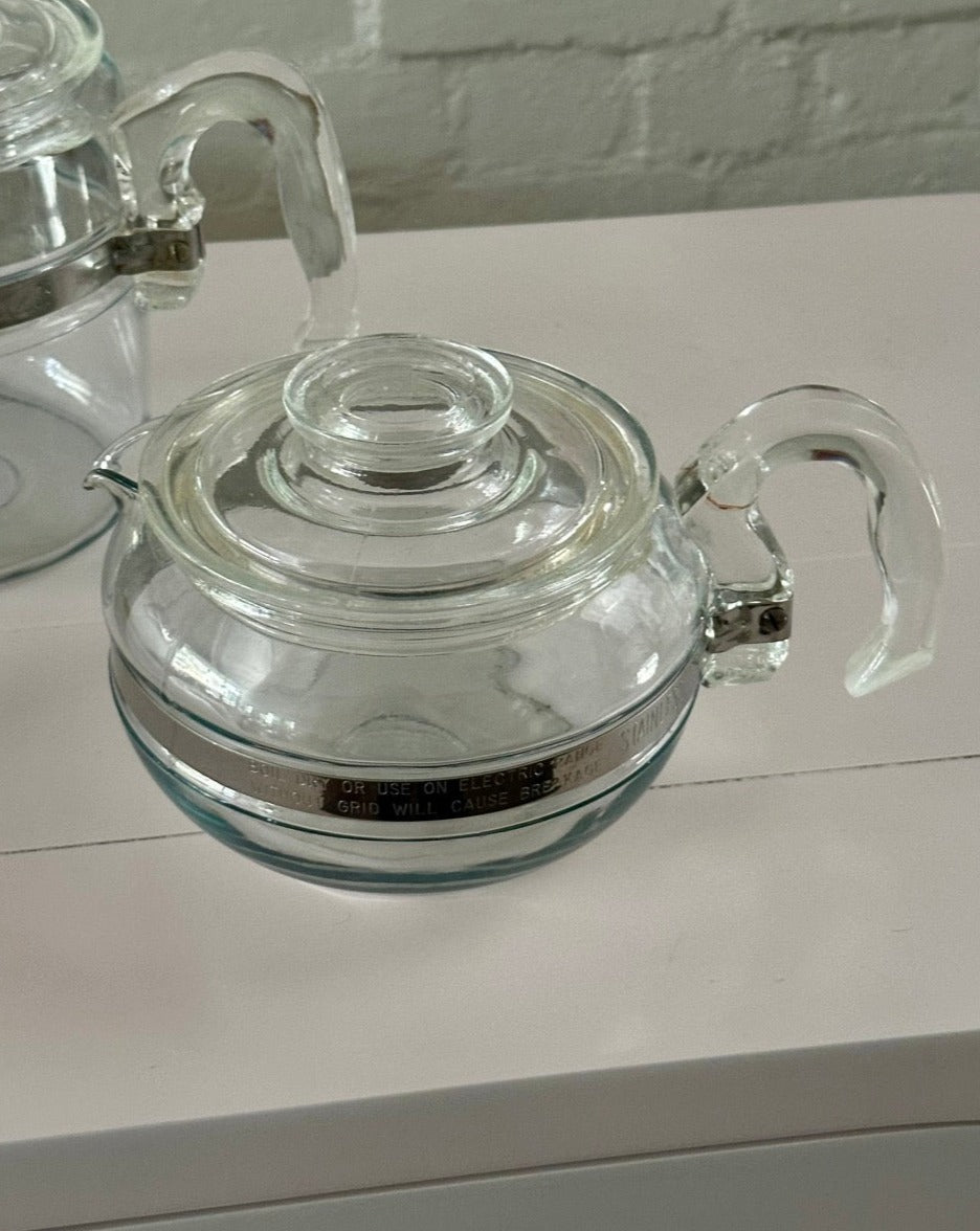 Vintage Pyrex Flame Ware Glass Teapot