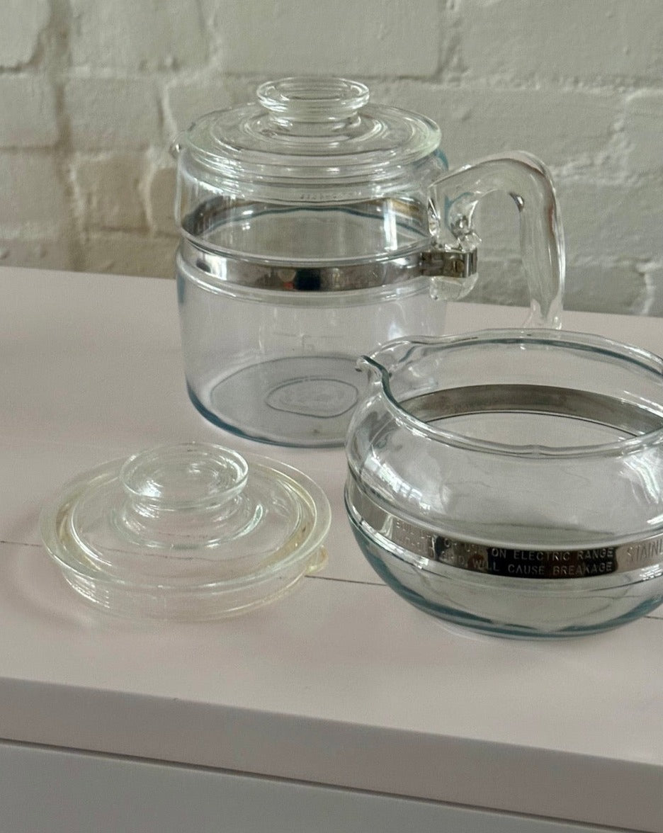 Vintage Pyrex Flame Ware Glass Teapot