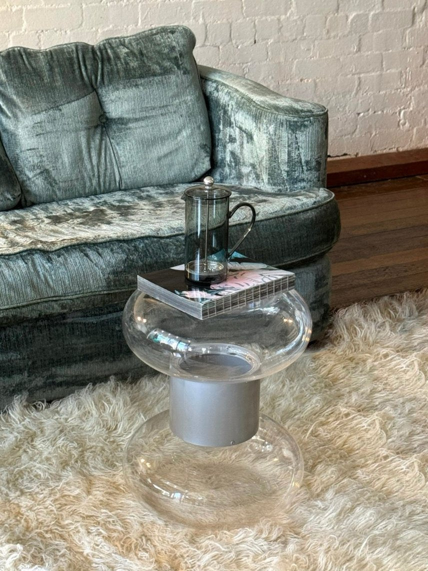 Vintage Perspex Side Table / Stool