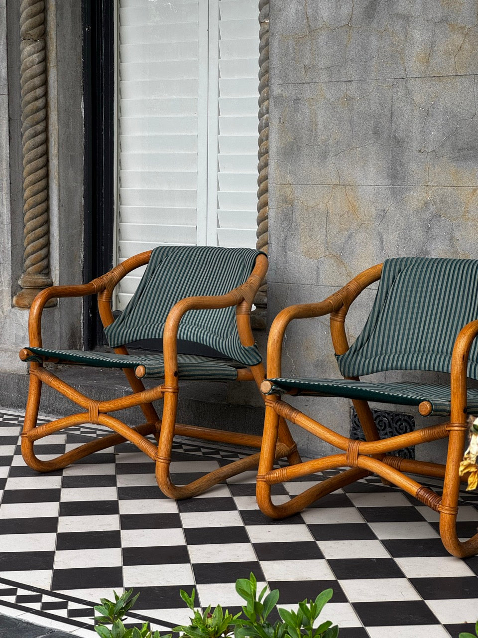 Vintage Pair of Manilla Armchairs by Horsnæs Møbelfabrik, Denmark, 1960s