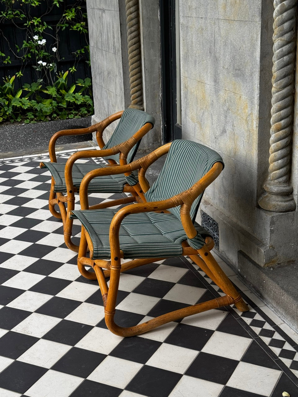 Vintage Pair of Manilla Armchairs by Horsnæs Møbelfabrik, Denmark, 1960s