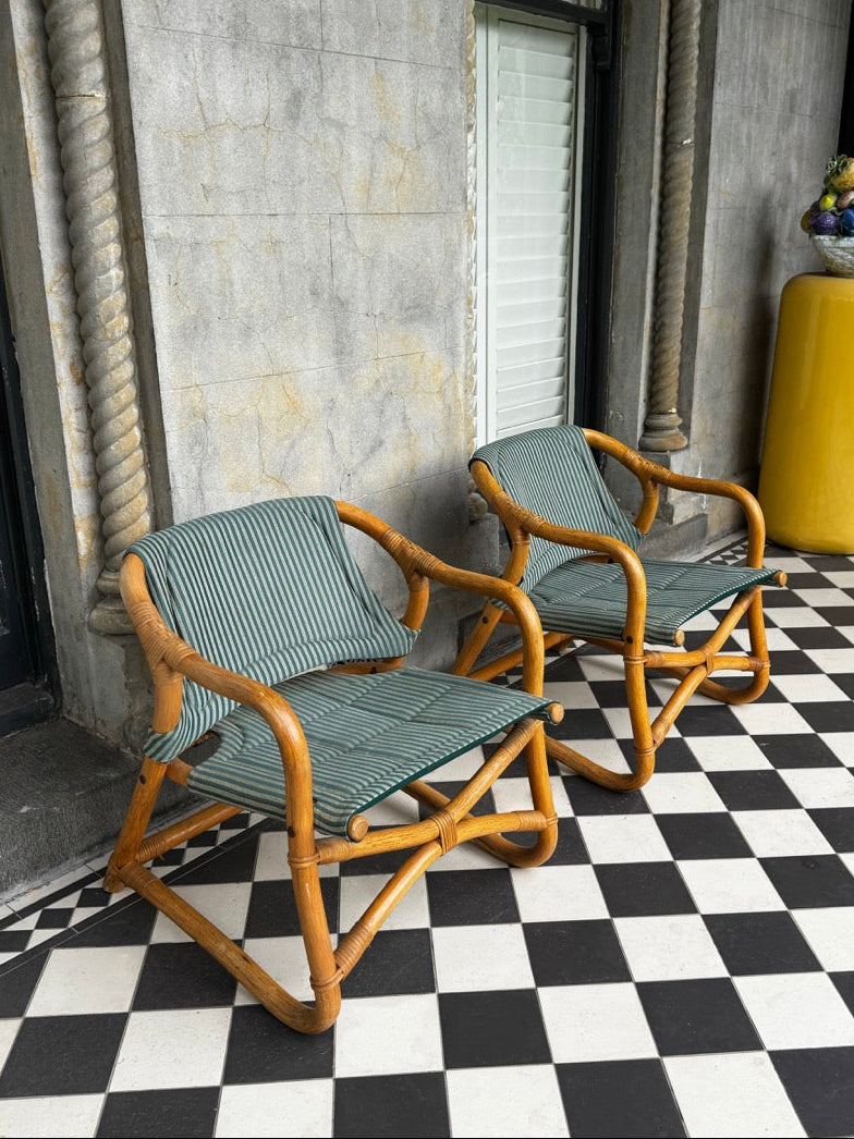 Vintage Pair of Manilla Armchairs by Horsnæs Møbelfabrik, Denmark, 1960s