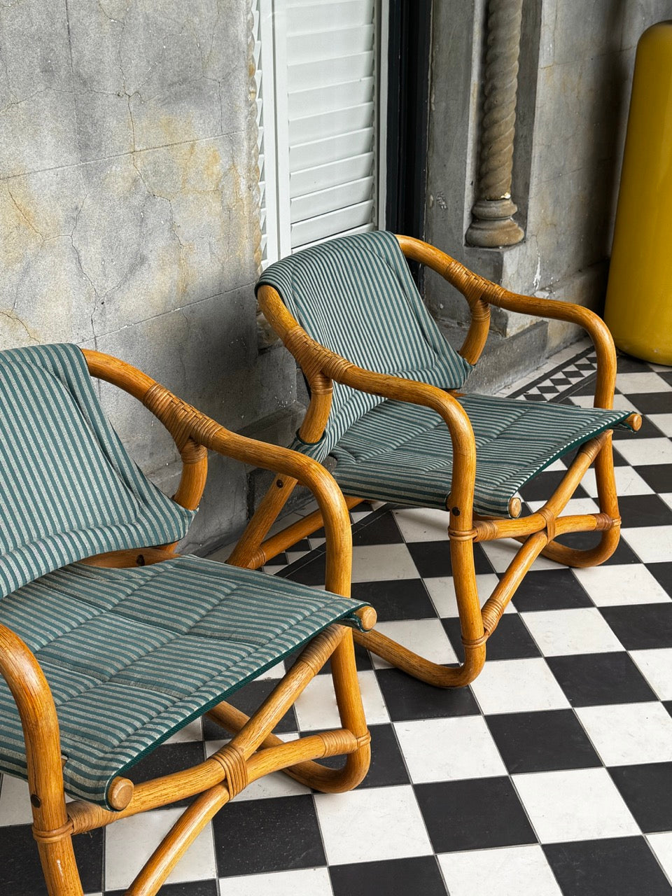Vintage Pair of Manilla Armchairs by Horsnæs Møbelfabrik, Denmark, 1960s