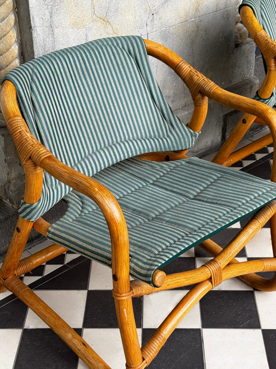 Vintage Pair of Manilla Armchairs by Horsnæs Møbelfabrik, Denmark, 1960s
