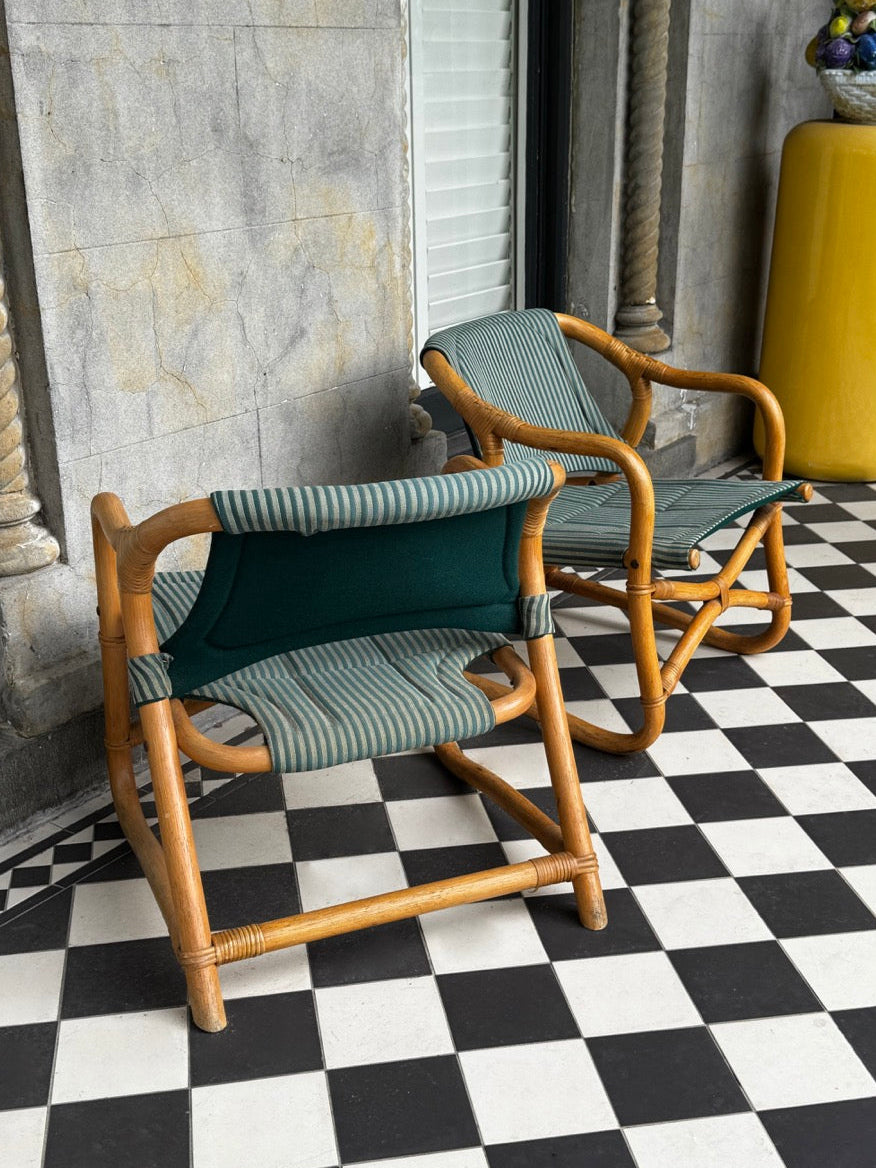 Vintage Pair of Manilla Armchairs by Horsnæs Møbelfabrik, Denmark, 1960s