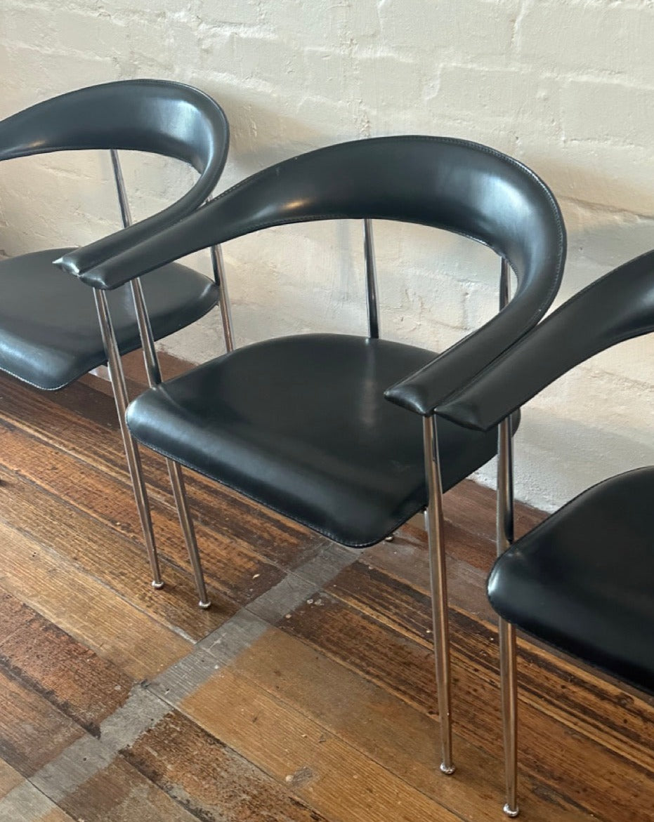 Four Italian P40 Chairs for Fasem