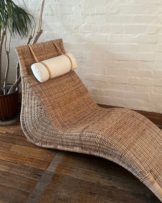 Vintage Rattan Wicker 'KARLSKRONA' Lounge Chair
