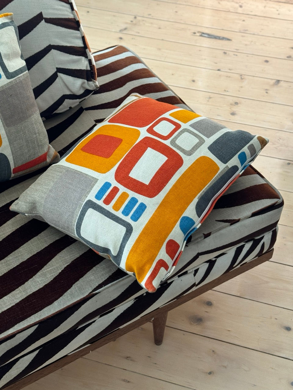 Pair of Vintage Geometric Cushions