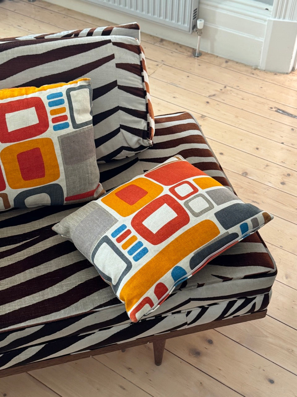 Pair of Vintage Geometric Cushions