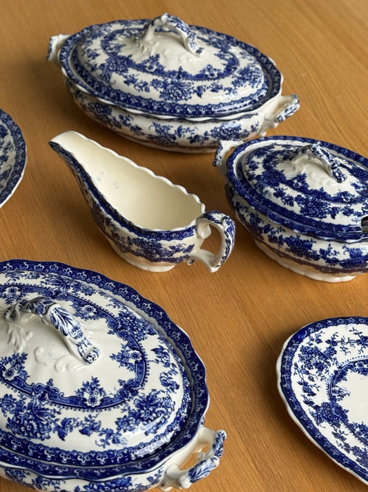 Antique Keeling & Co ‘Late Mayers’ Watford Patterned Serveware, United Kingdom, early 1900s
