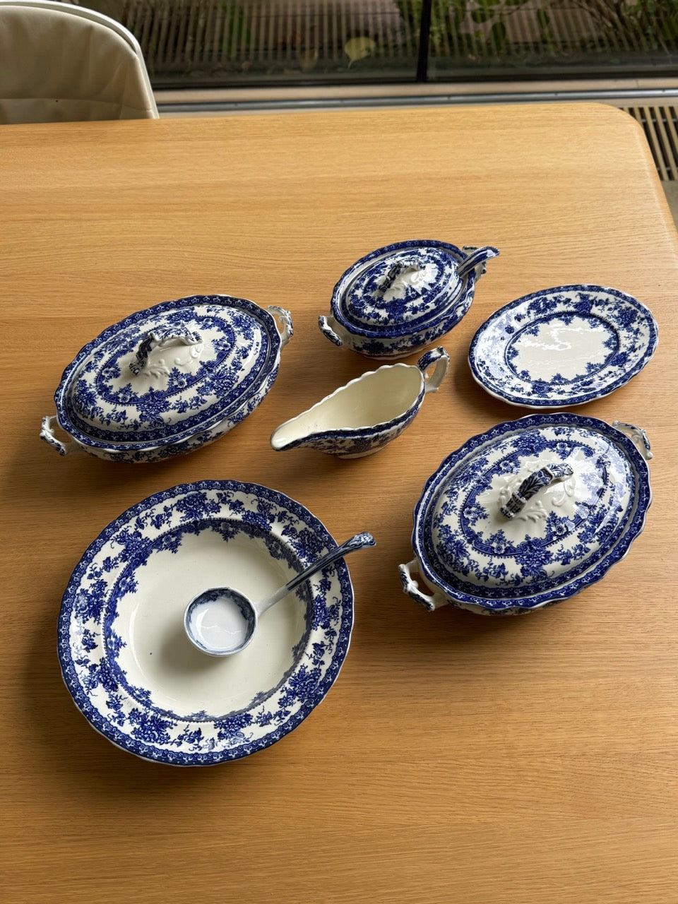 Antique Keeling & Co ‘Late Mayers’ Watford Patterned Serveware, United Kingdom, early 1900s