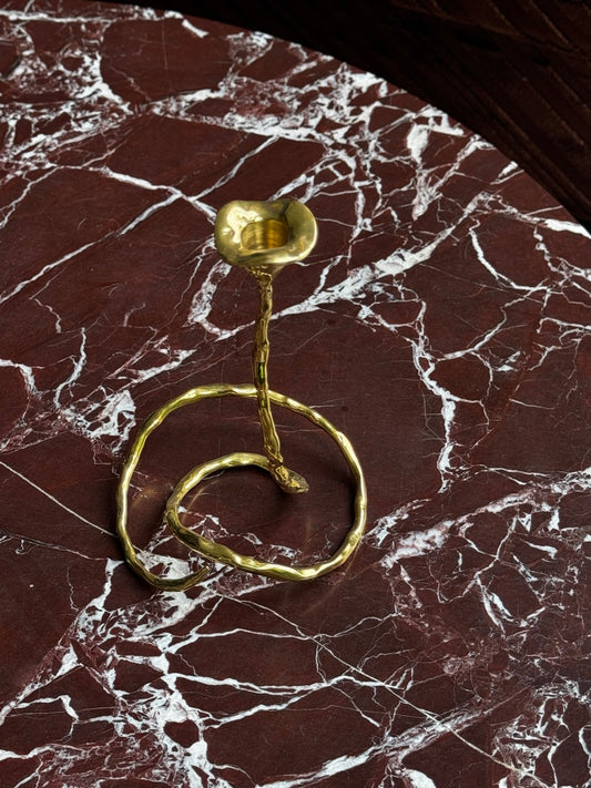 Brass Twisted Candlesticks by Mukul Goyal