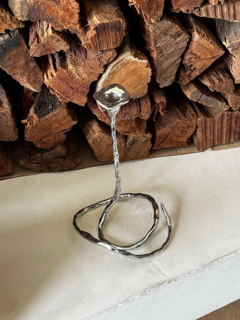 Brass Twisted Candlesticks by Mukul Goyal