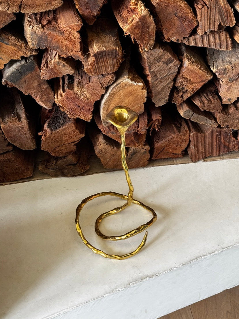Brass Twisted Candlesticks by Mukul Goyal