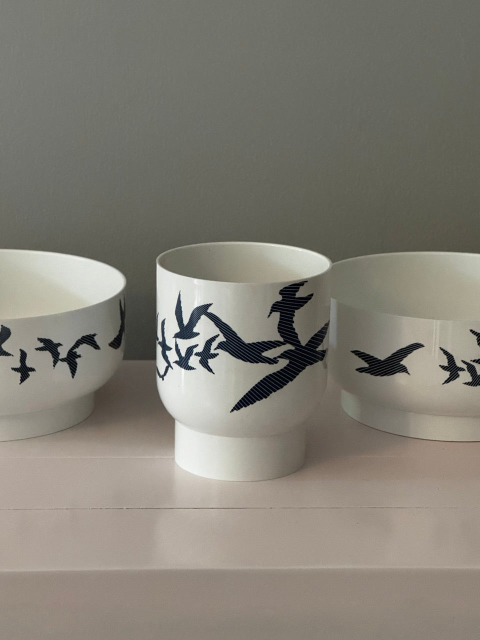 Guzzini 'Birds in Flight' Plastic Serveware Set, Italy, 1977