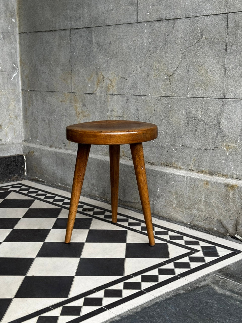 Mid Century Oak Stools