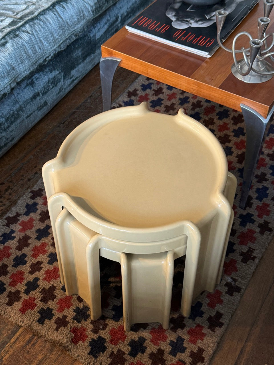 Kartell Nesting Tables in Beige