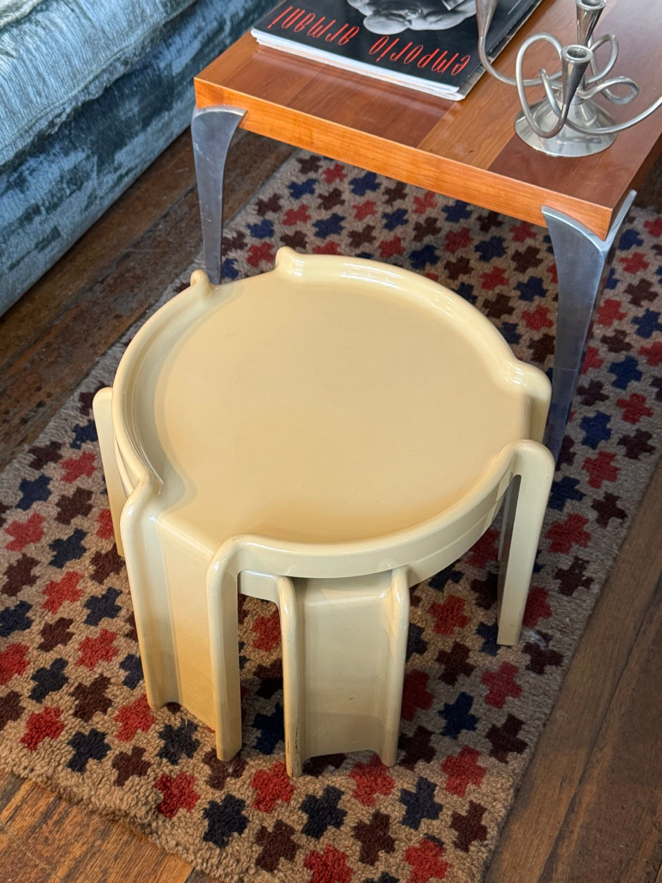 Kartell Nesting Tables in Beige