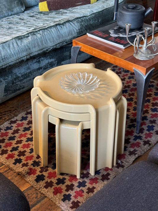 Kartell Nesting Tables in Beige