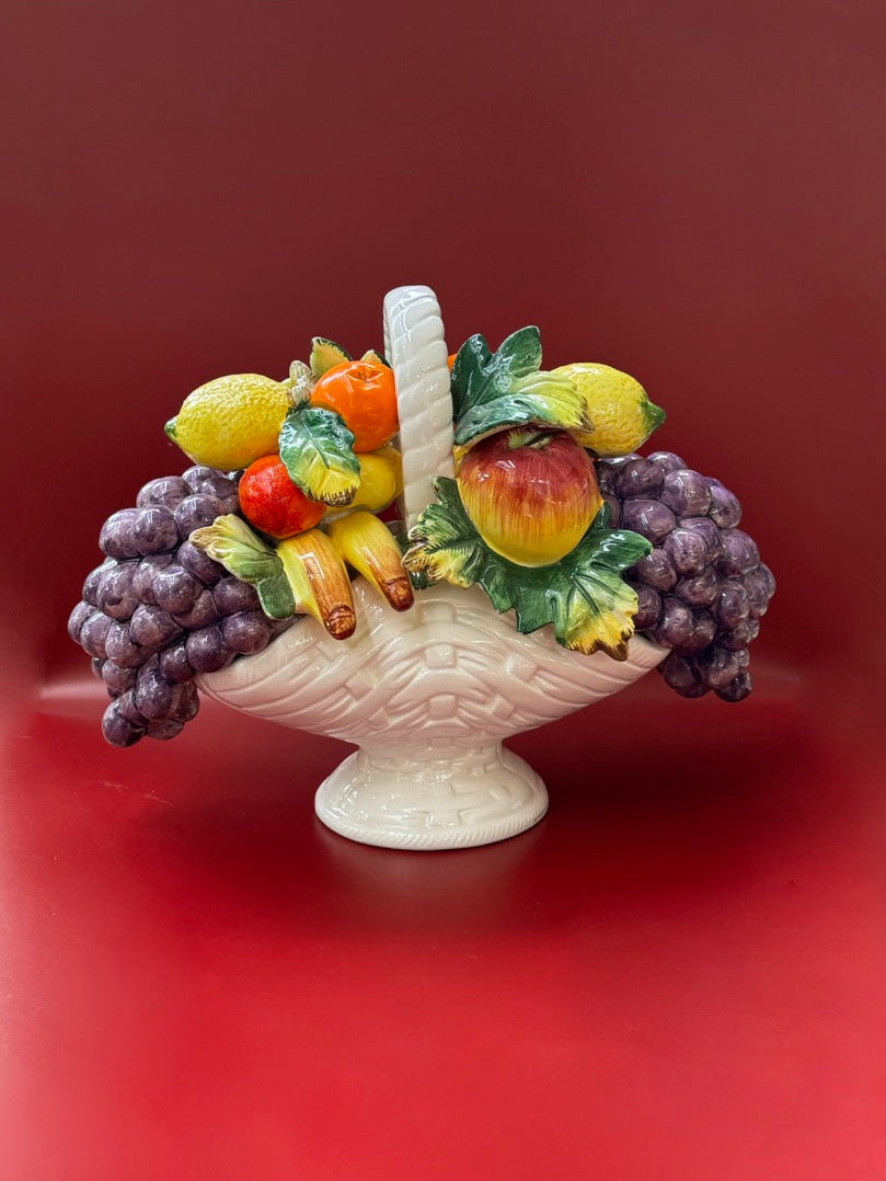 Vintage Sorrento Ceramic Fruit Basket