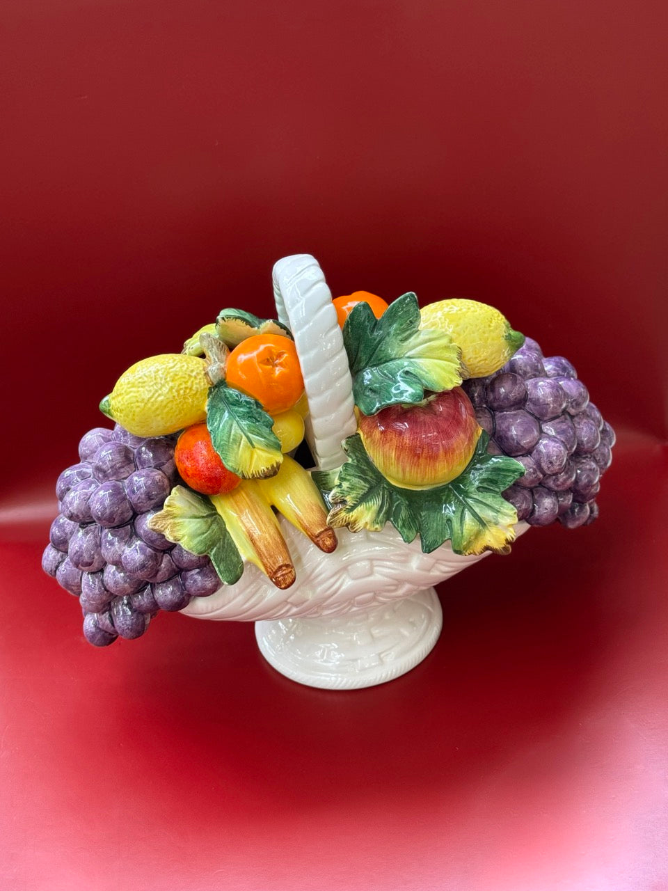Vintage Sorrento Ceramic Fruit Basket