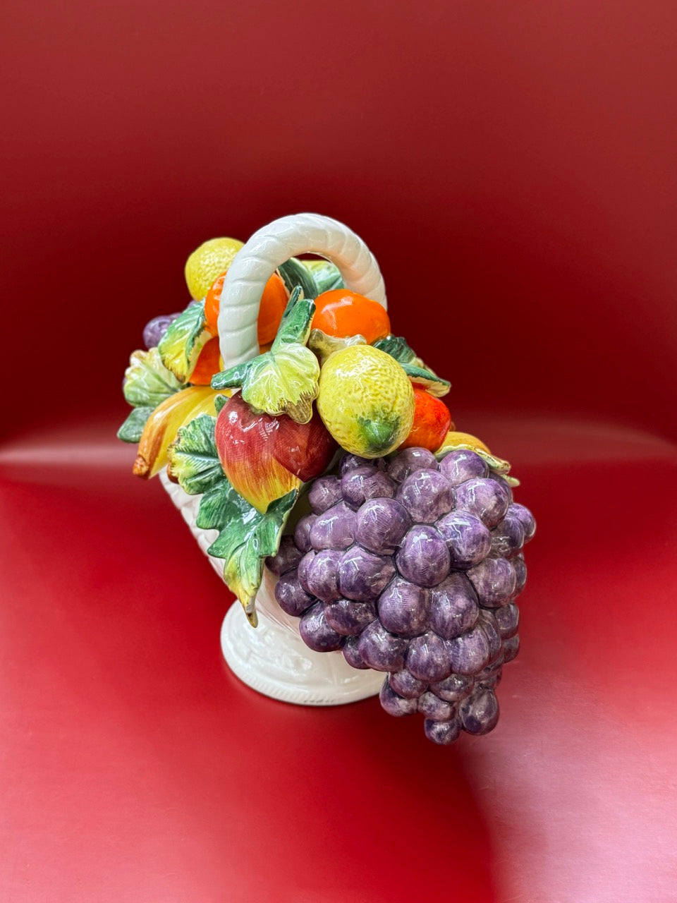 Vintage Sorrento Ceramic Fruit Basket