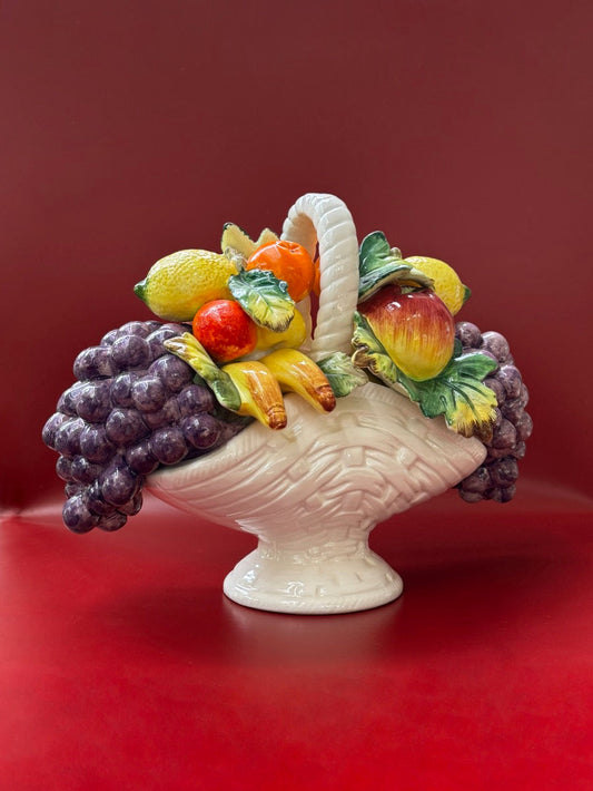 Vintage Sorrento Ceramic Fruit Basket