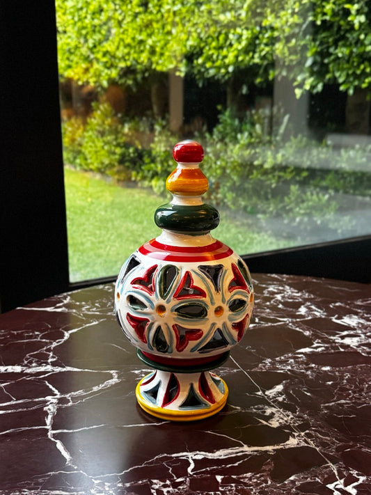 Ceramic Candle Lantern, designed by Don Corleone, Sicily