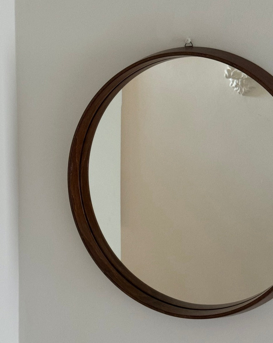 Mid Century Teak Framed Wall Mirror