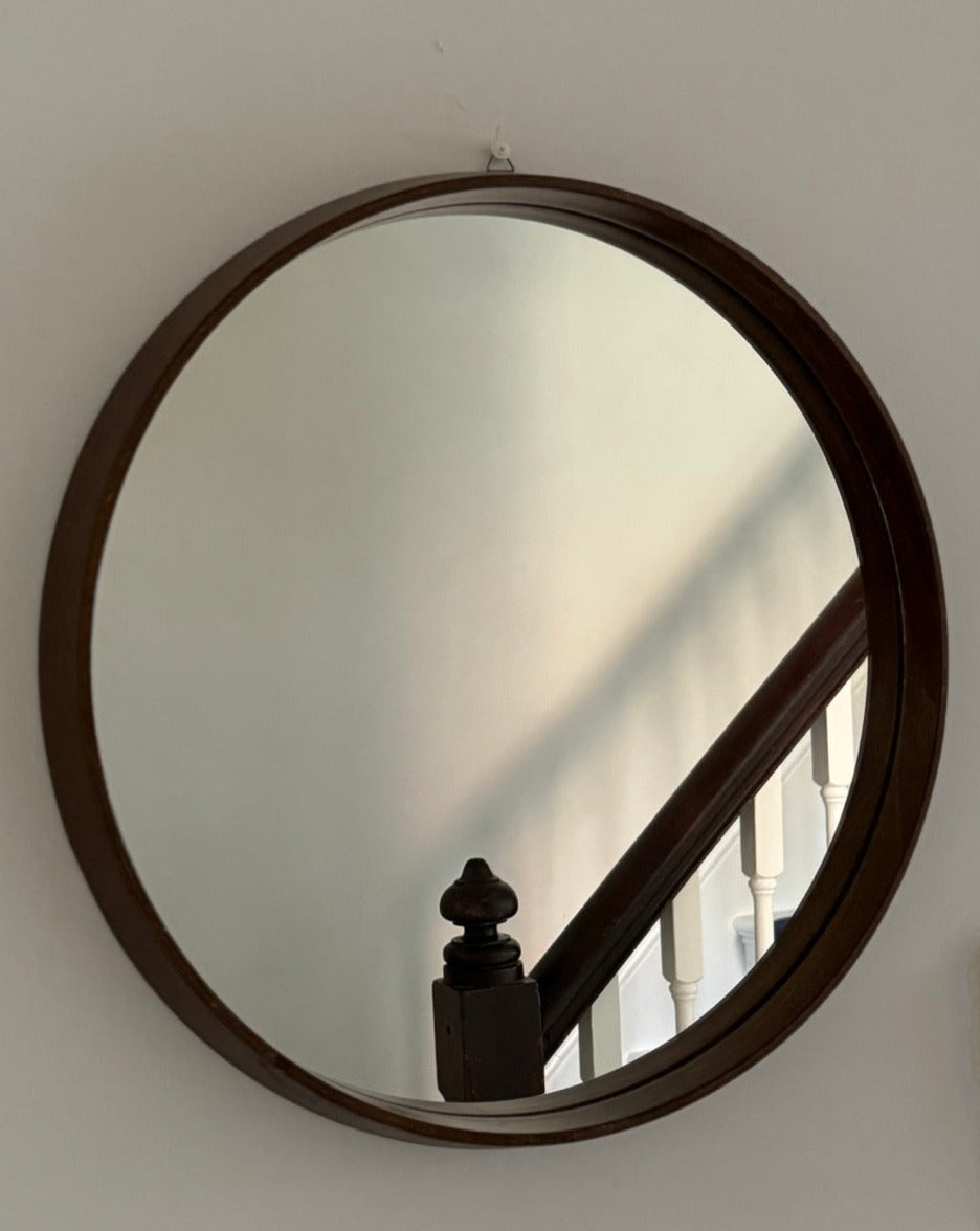 Mid Century Teak Framed Wall Mirror