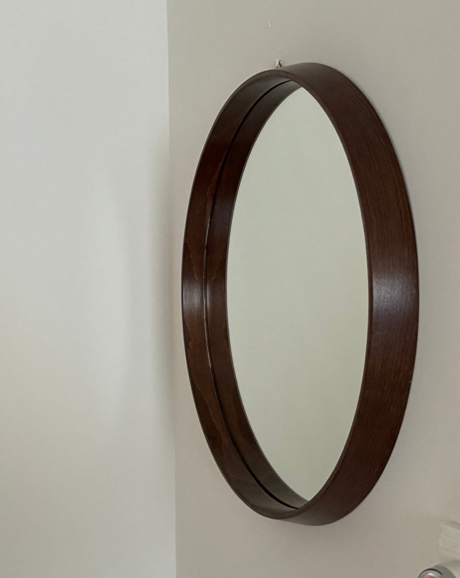 Mid Century Teak Framed Wall Mirror