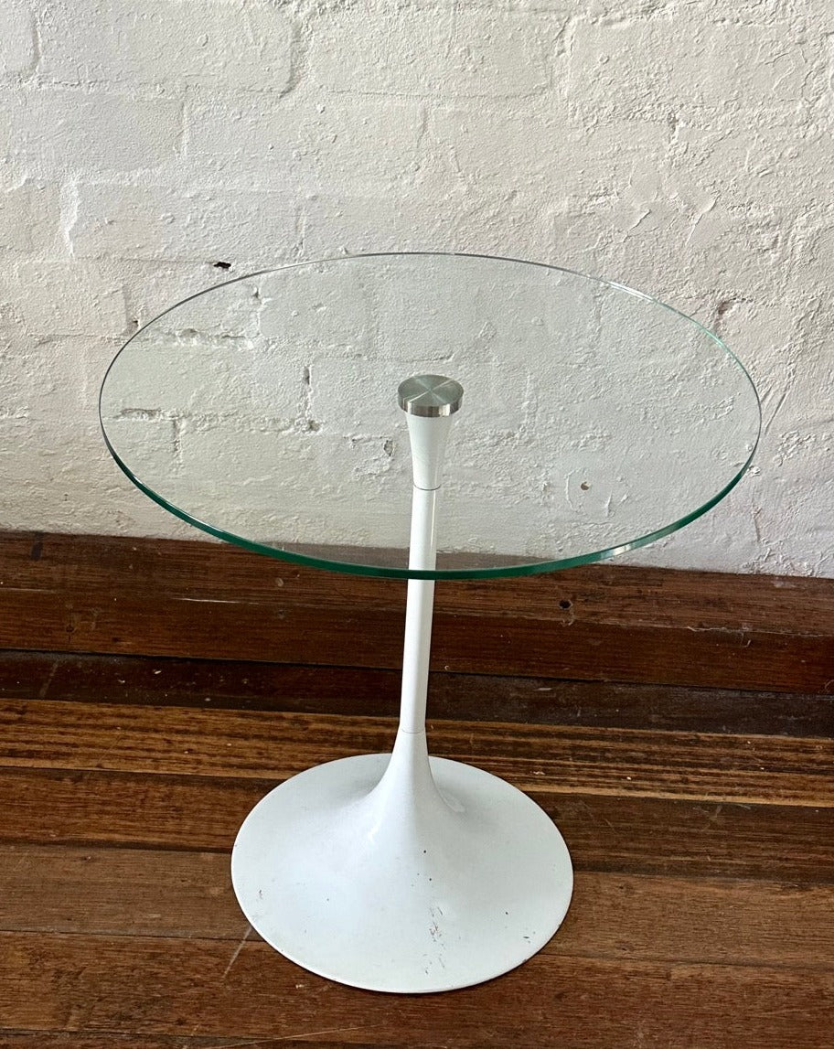 Vintage Glass Tulip Side Table