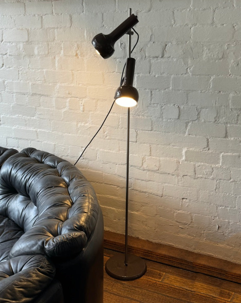 Oslo Twin Head Floor Lamp in Brown