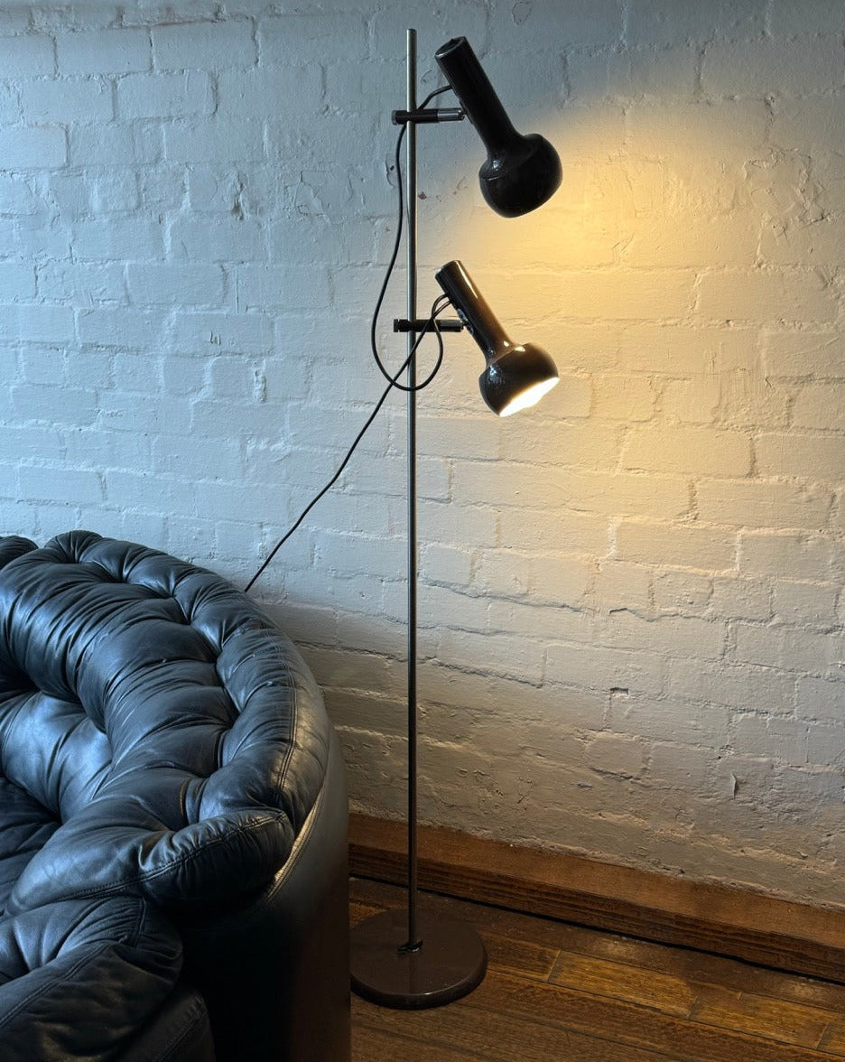 Oslo Twin Head Floor Lamp in Brown