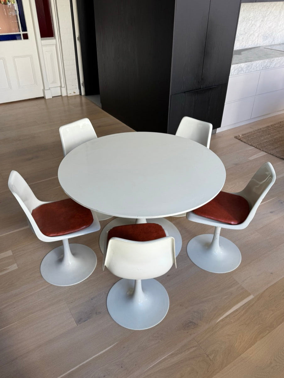 Original 1970s Six Piece Tulip Dining Set