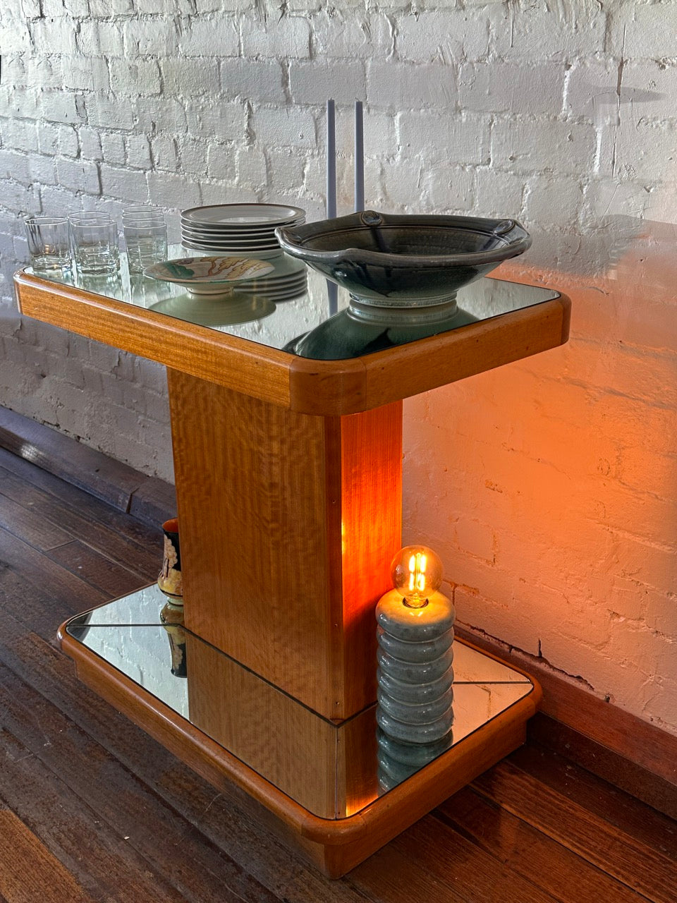 Art Deco Mirrored Console