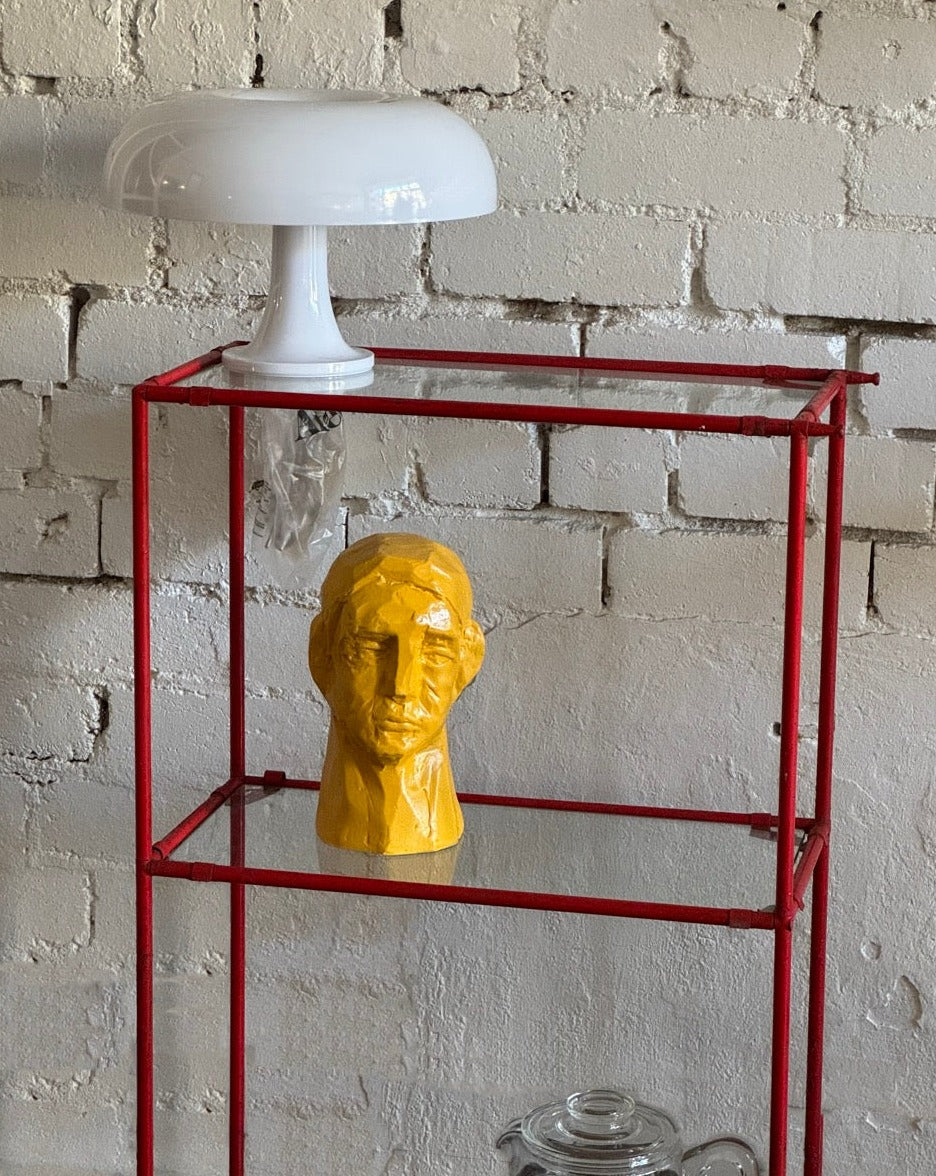 Vintage Industrial Three Tier Red Shelving Unit