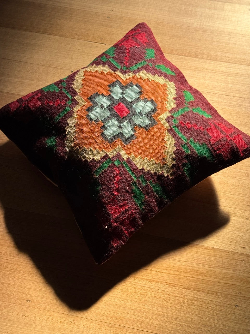 Floral Kilim Turkish Cushion